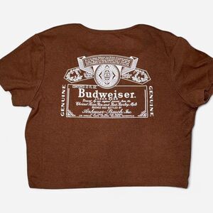 Budweiser Cropped Brown T-Shirt